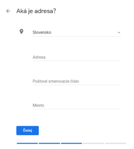Google moja firma registrácia krok 4